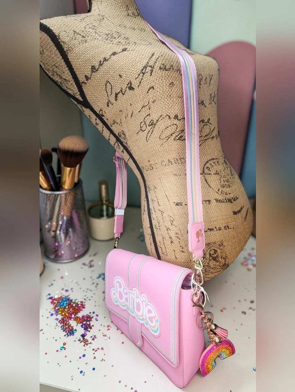 Loungefly Barbie 65th Anniversary Logo Crossbody Bag NWOT - Picture 14 of 15
